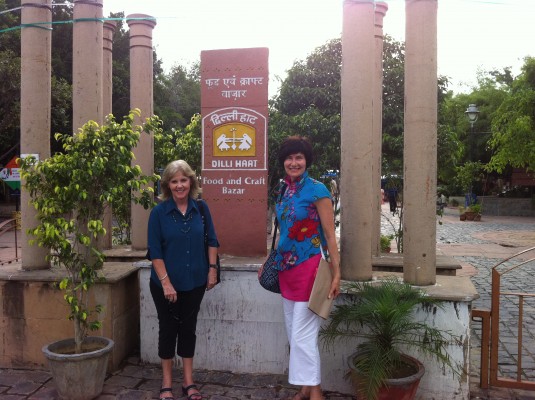 Kerry and Kathryn exploring New Delhi