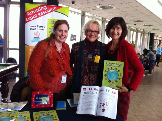 Ulrike Gemmer & Kathryn Tonges co-authors of Slurping Soup meet Dr Etty Zilber at her talk on TCK's at WAB international school Beijing